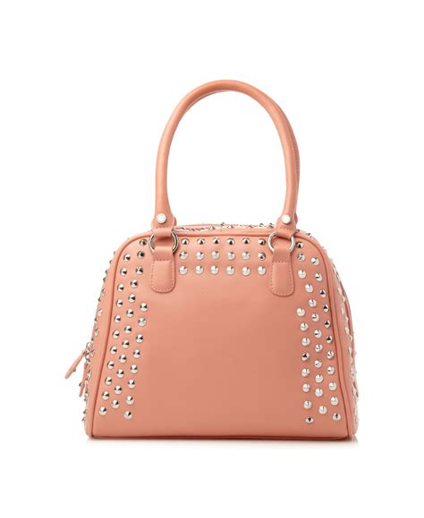 Steve Madden Bidol Studded Tote Bag in Pink (coral) | Lyst