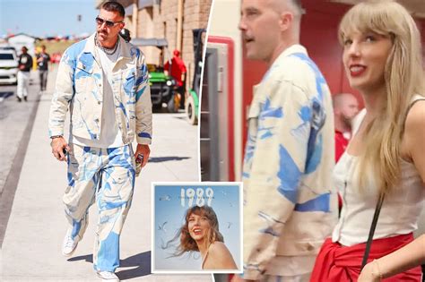 Travis Kelce leaves Chiefs game in '1989' outfit with Taylor Swift