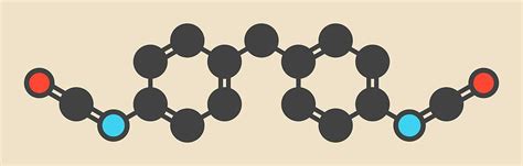 Methylene Diphenyl Diisocyanate Molecule by Molekuul