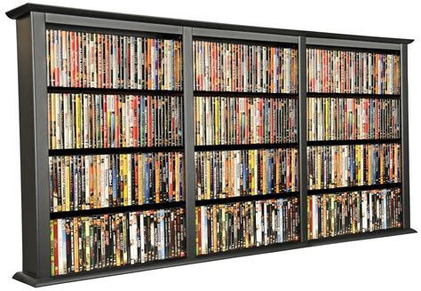 Triple Wall Mounted Storage Rack | Wall mounted cabinet, Dvd wall shelf, Dvd storage shelves