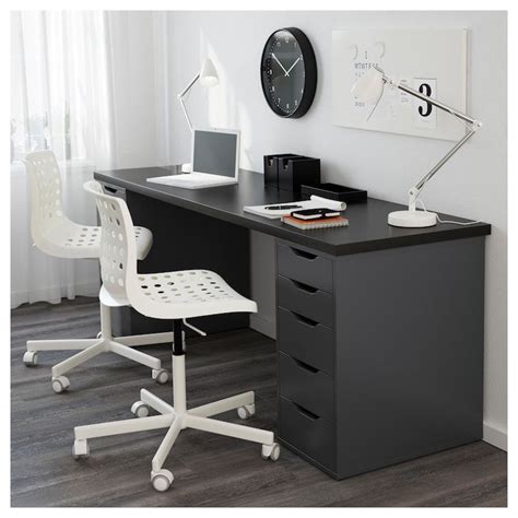 LINNMON / ALEX Table - black-brown, gray 78 3/4x23 5/8 " | Ikea alex drawers, Drawer unit, Ikea ...