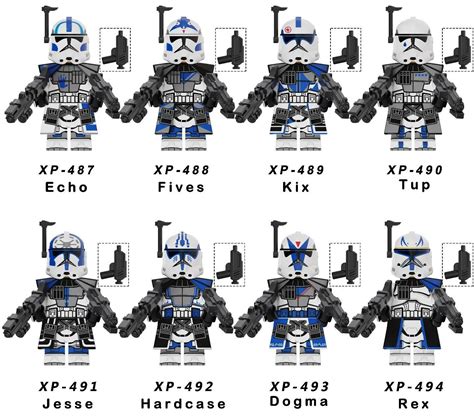 8 PCS/LOT Clone Wars 501st Legion Clone Troopers KT1064