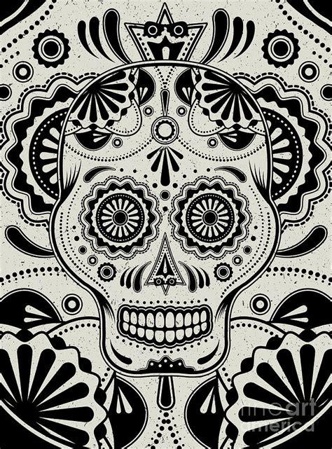 Day of the Dead Aztec Sugar Skull Digital Art by Blue Planet Boutique ...