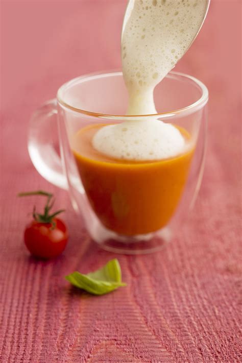 CREAM DISPENSER: Tomato Soup with Basil Foam. | Culinary torch, Tomato ...