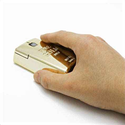 Gold Bullion Wireless Mouse | Gadgetsin