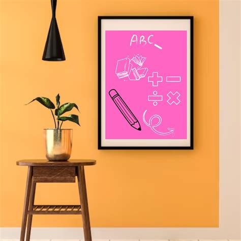 Educational Math Doodles Wall Art Educational Nursery Decor Numbers and ...