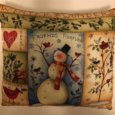 Snowman Pillow - Etsy