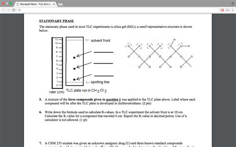 Solved The stationary phase used in most TLC experiments is | Chegg.com