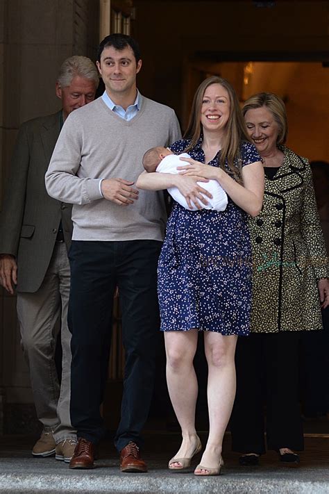 Marc Mezvinsky, Chelsea Clinton and son Aidan Clinton Mezvinsky leave ...