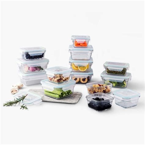 Glasslock Oven and Microwave Safe Glass Food Storage Containers 28 Piece Set, 1 Piece - Food 4 Less