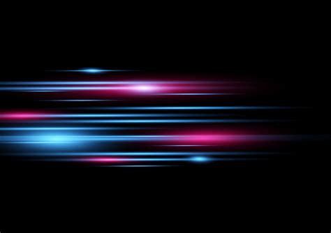 Abstract speed neon light effect on black background vector ...