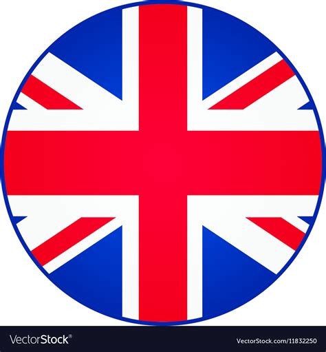 Great britain united kingdom flag round shape Vector Image