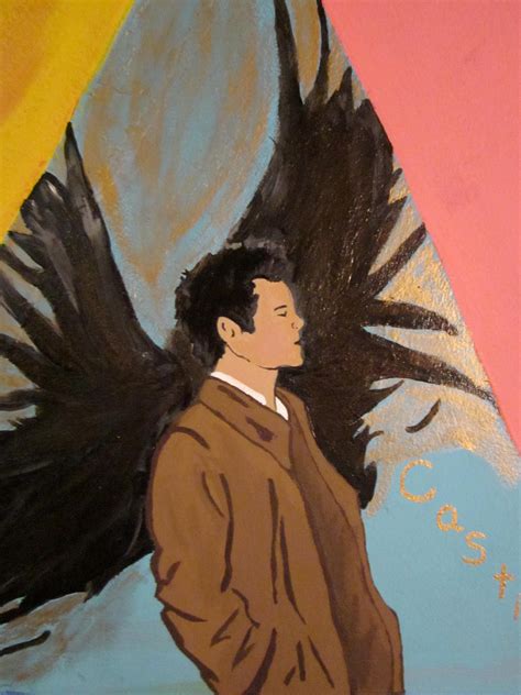 Supernatural:Castiel:Mural Painting Closer look by ArbitraryAvian on DeviantArt