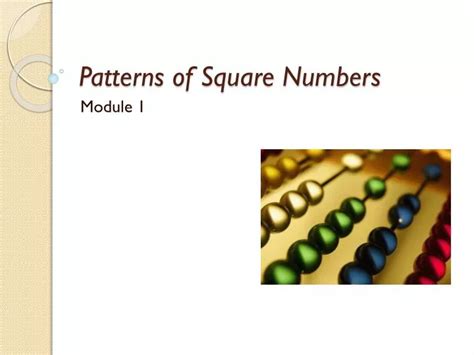 PPT - Patterns of Square Numbers PowerPoint Presentation, free download - ID:2521355