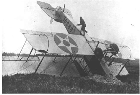 Wrecked Curtiss JN-4H "Jenny" airmail plane in Saugus, Massachusetts, 1918. Army Pilot Lt Webb ...