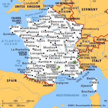 Maps of France with Cities - Free Printable Maps