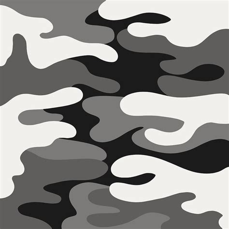 Black and White Camo Digital Art by Nicole Wilson - Pixels