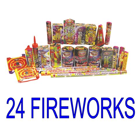 Cardiff Fireworks - Guy Fawkes Selection Box - 24 Fireworks In A Box