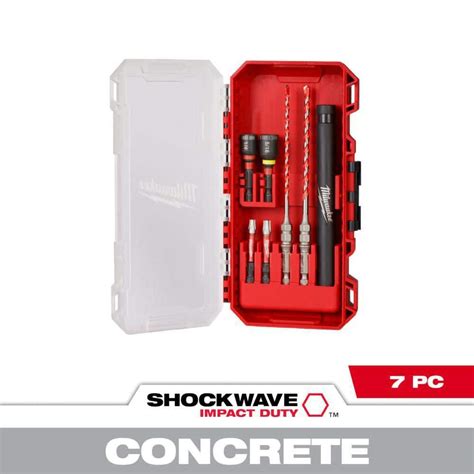 Milwaukee Carbide Hammer Drill Concrete Screw Installation Kit (7-Piece) 48-20-9097 - The Home Depot