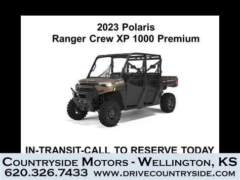 New 2023 Polaris Ranger Crew XP 1000 Premium for Sale in Wellington KS 67152 Countryside Motors