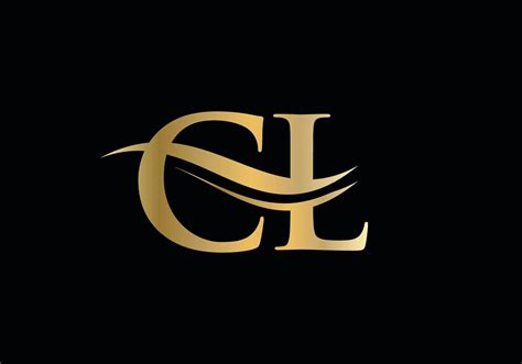 Initial CL letter linked logo vector template. Swoosh letter CL logo ...