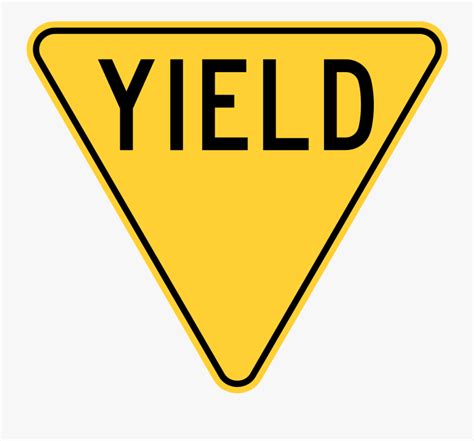 Caution Clipart Verbal Warning - Yield Sign , Free Transparent Clipart - ClipartKey