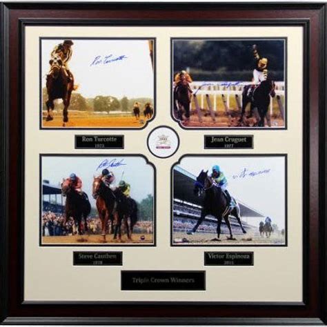 Triple Crown Winning Jockeys 4 Photo Autographed