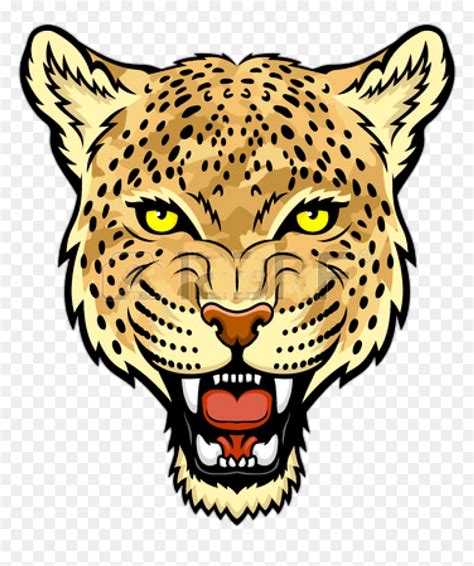 Jaguar Face Png - Snow Leopard Cartoon Face, Transparent Png - vhv