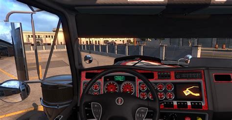 Kenworth w900 Dashboard red skin - ATS Mod | American Truck Simulator Mod