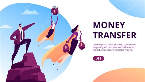 Premium Vector | Money transfer concept illustration. Business finance hero character with cash ...