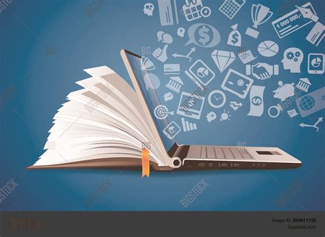 Computer Book Vector & Photo (Free Trial) | Bigstock