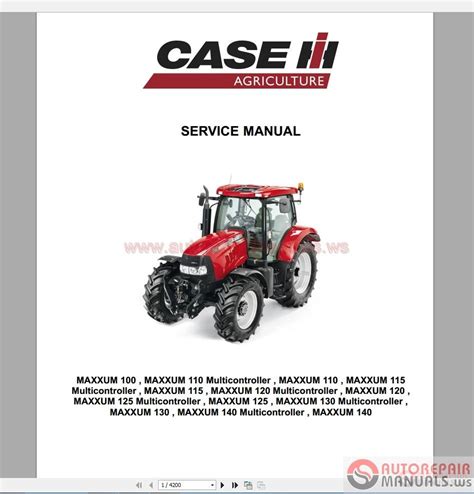 Case Tractor Service Manual, Operators Manual & Parts Manual