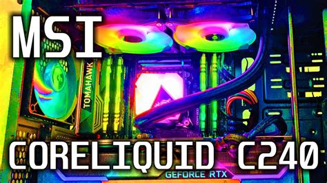 Liquid cooling MSI MAG CORELIQUID C240 unpacking, installation, appearance 👌 - YouTube