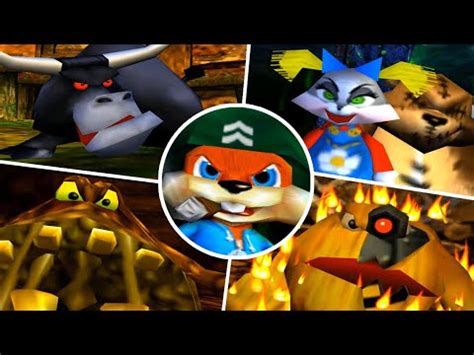 Conker's Bad Fur Day All Bosses (N64 - XBOX One) - YouTube