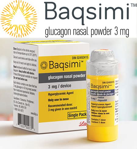 In a severe hypoglycemia emergency, BAQSIMI, a portable dry nasal ...