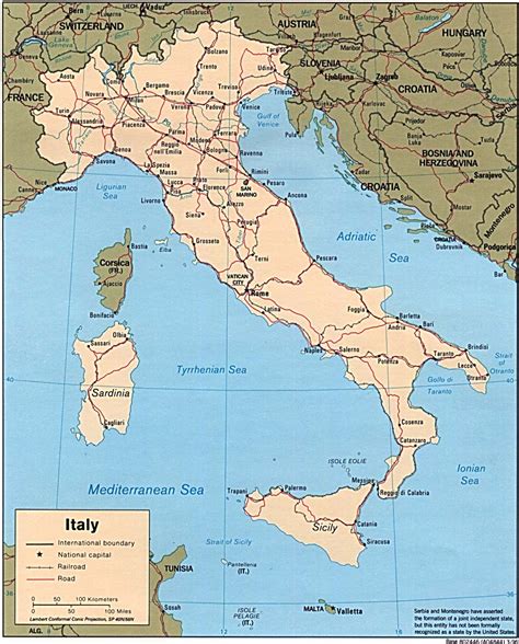 Italy Road Map - Italy • mappery