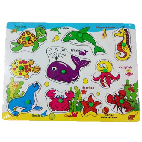 Sea Animals - Wooden Puzzle - Planet X | Online Toy Store for Kids & Teens Pakistan