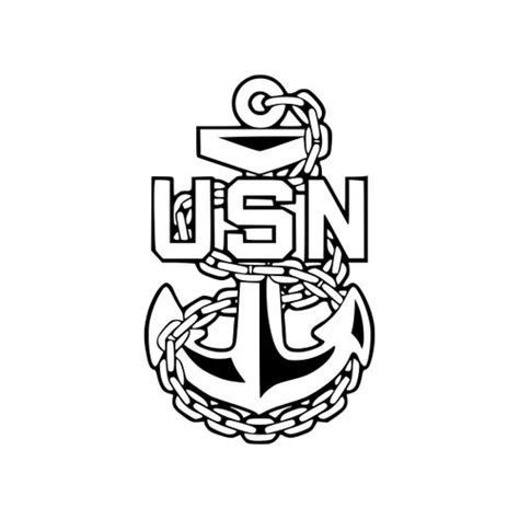 US Navy Chief Anchor DXF and SVG - Etsy