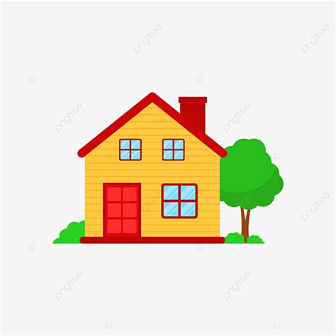 Flat Style Illustration Vector Hd Images, House Building Vector ...