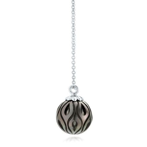 Carved Tahitian Pearl Pendant #102577 - Seattle Bellevue | Joseph Jewelry