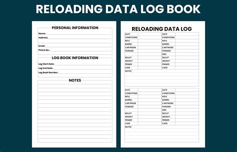 Reloading Data Log Book Graphic by Cool Worker · Creative Fabrica