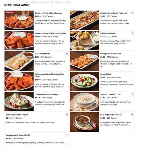 99 Restaurant Menu Nutritional Info | Besto Blog