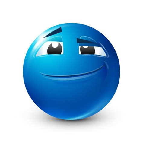 Raised Eyebrow | Blue Smileys | Emoticon, Smiley, Blue emoji