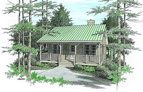 Plan 2253SL: Cozy Country Cabin | Country cabin, Unique small house plans, Cabin house plans