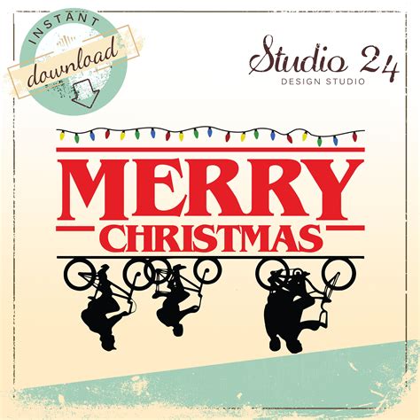 Merry Christmas Stranger Things SVG the Upside Down Xmas - Etsy Canada