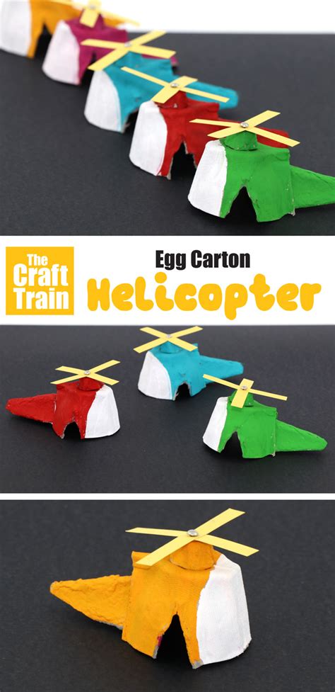 Egg carton helicopter craft - The Craft Train