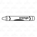 Abeka | Clip Art | Orange Crayon—sideways