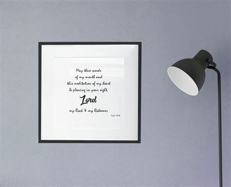 Psalm 19:14 Scripture Canvas Wall Art Digital Printable May | Etsy