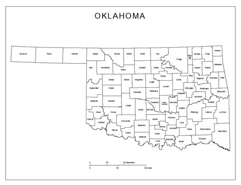 Oklahoma Labeled Map