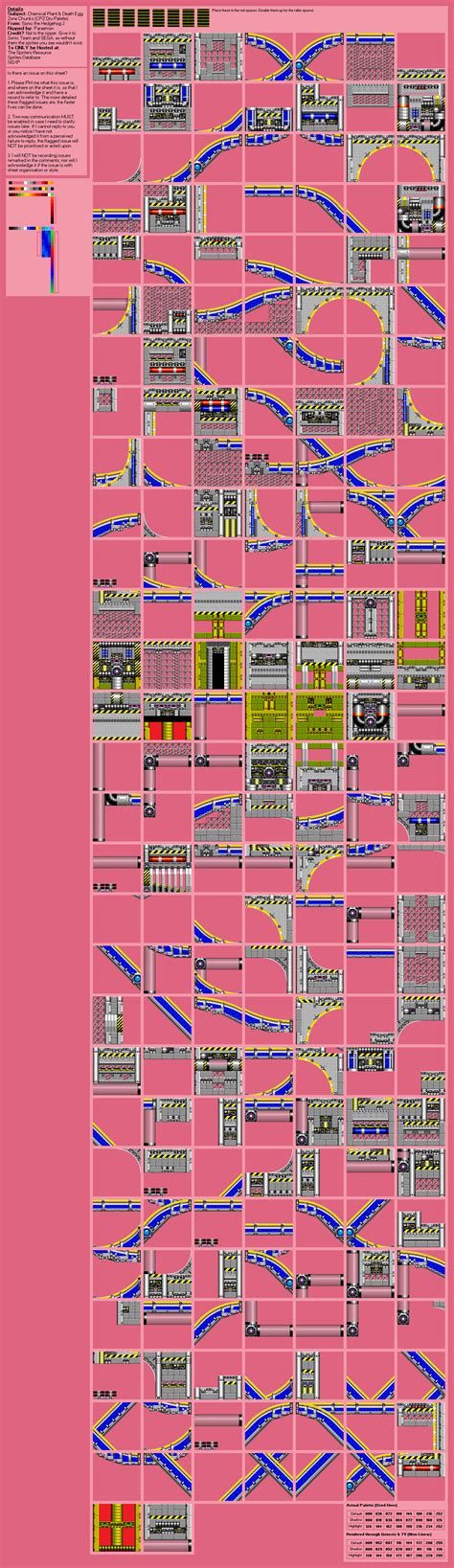 The Spriters Resource - Full Sheet View - Sonic the Hedgehog 2 - Chemical Plant (& Death Egg ...